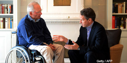 FTSE breaches 5,700 as Geithner and Schaeuble reassure markets about a euro solution
